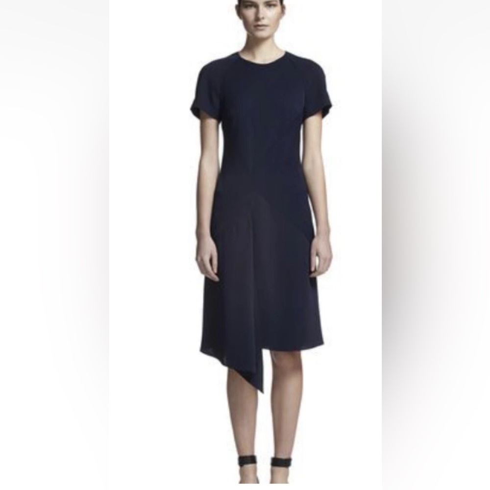 whistles blue asymmetric dress usa sz 12